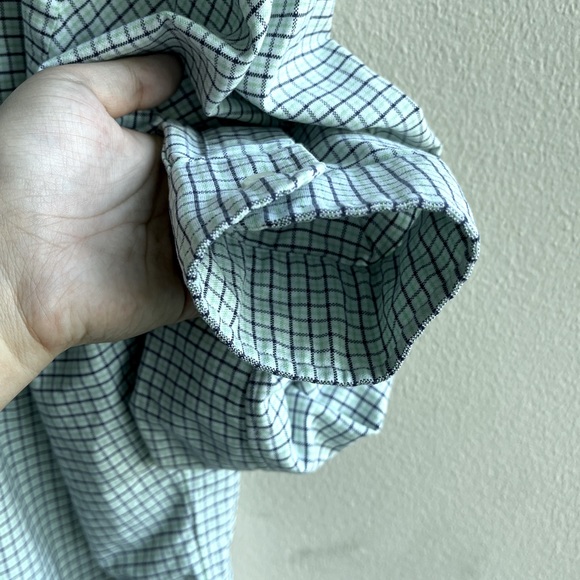 Ralph Lauren Classic Fit green and blue plaid button down shirt - Picture 4 of 5